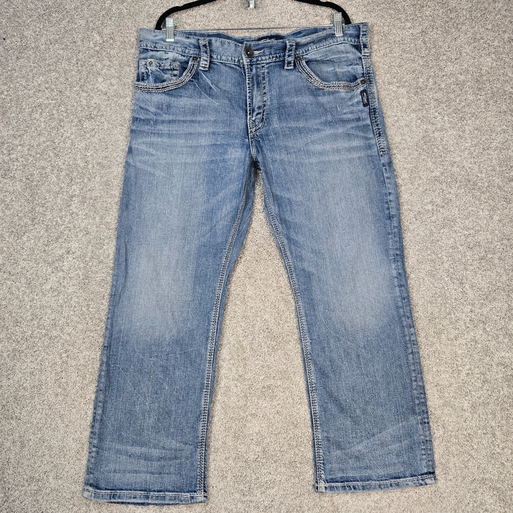 Silver Jeans Gordie mens 38x30 (fit‎ 38x28) relaxed loose straight